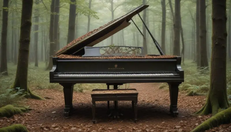 Ce piano abandonné dans une forêt joue tout seul depuis 10 ans