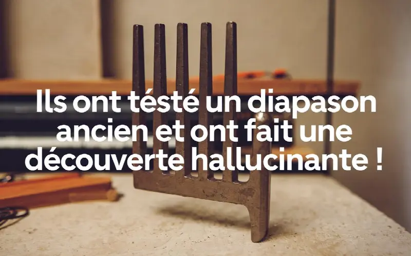 Ils ont testé un diapason ancien et ont fait une découverte hallucinante !